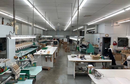 Modern industrial embroidery factory